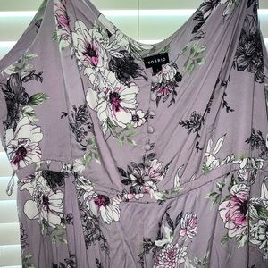 Lavender floral romper!